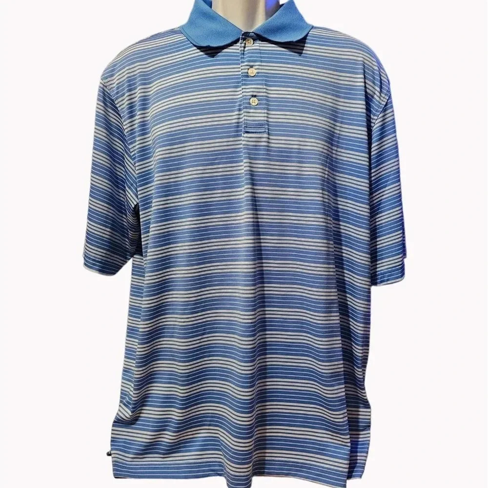 Men's Cypress Club Gray XL Performance Polo Golf Shirt EUC